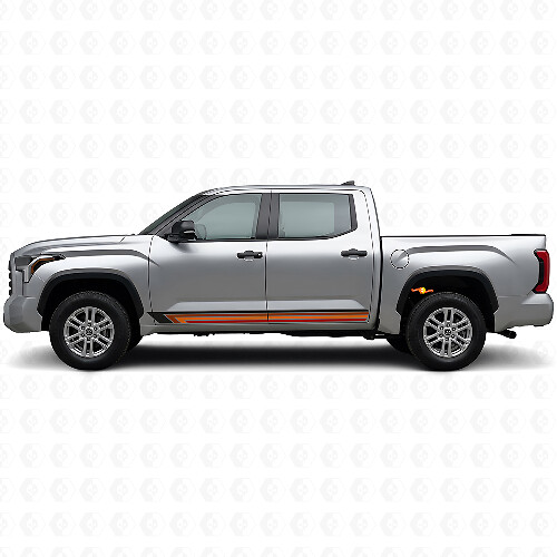 Adesivo laterale a strisce dritte vintage in vinile per Toyota Tundra 2022+