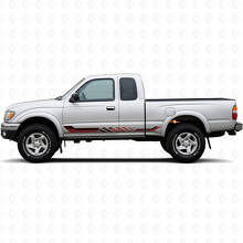 Adesivo Vinilico a Strisce Laterali a Scacchi per Toyota Tacoma 1995-2004_3
