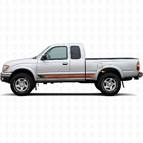 Adesivo Laterale a Strisce Dritte Vintage per Toyota Tacoma 1995-2004_1