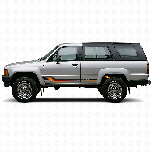 Adesivo in vinile a strisce laterali stile vintage per Toyota 4Runner 1984-1989_1