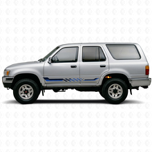 Adesivo in Vinile con Strisce Laterali a Bandiera a Scacchi per Toyota 4Runner 1989-1995_2