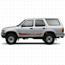 Adesivo in Vinile con Strisce Laterali a Bandiera a Scacchi per Toyota 4Runner 1989-1995_3