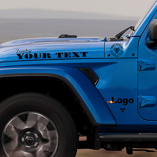 Kit di Adesivi in Vinile con Logo Stile Zombie per Jeep Wrangler Rubicon