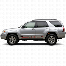 Adesivo in vinile con strisce laterali a scacchi per Toyota 4Runner 2002-2009_3