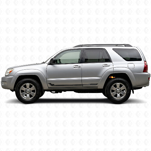 Adesivo Vinile a Strisce Laterali Stile Racing per Toyota 4Runner 2002-2009_1