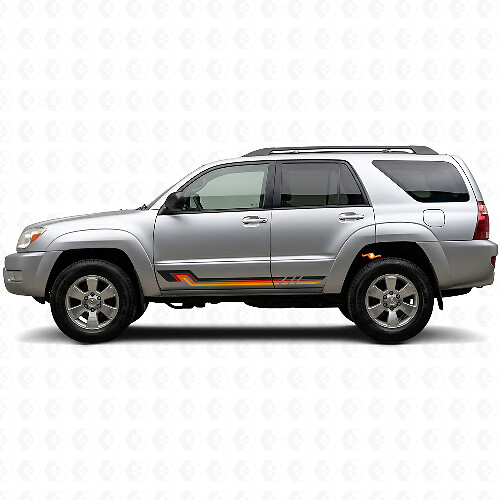 Adesivo in Vinile con Strisce Laterali Stile Vintage per Toyota 4Runner 2002-2009