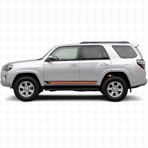 Adesivo Laterale in Vinile con Strisce Dritte Vintage per Toyota 4Runner 2009-2024_1
