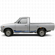Adesivo in vinile con strisce laterali a bandiera a scacchi per Toyota Hilux 1968-1972_2