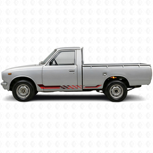 Adesivo in vinile con strisce laterali a bandiera a scacchi per Toyota Hilux 1968-1972_3