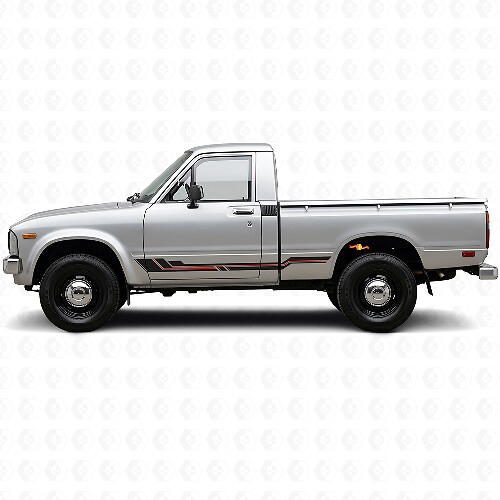 Adesivo Vinilico Curvo per Modanature Laterali per Toyota Hilux 1978-1983_1