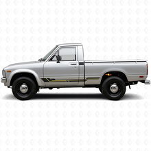 Adesivo Vinilico Curvo per Modanature Laterali per Toyota Hilux 1978-1983_2