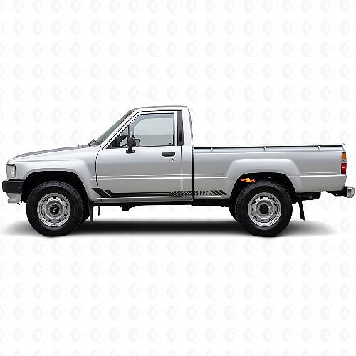 Adesivo laterale in vinile a strisce a nido d'ape per Toyota Hilux 1983-1988_1