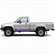 Adesivo laterale in vinile a strisce a nido d'ape per Toyota Hilux 1983-1988_2