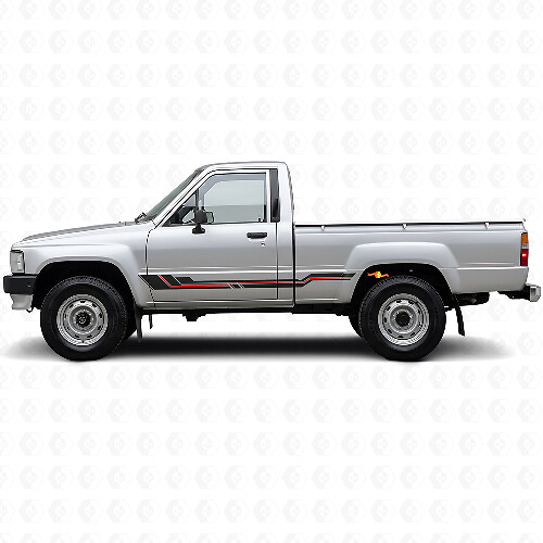 Adesivo in Vinile Strisce Curve per Minigonne Toyota Hilux 1983-1988_1