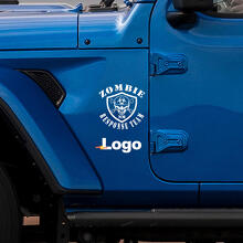 Adesivo in Vinile Logo Squadra di Risposta a un'Invasione Zombie per Jeep Wrangler Rubicon_2