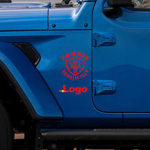 Adesivo in Vinile Logo Squadra di Risposta a un'Invasione Zombie per Jeep Wrangler Rubicon_3