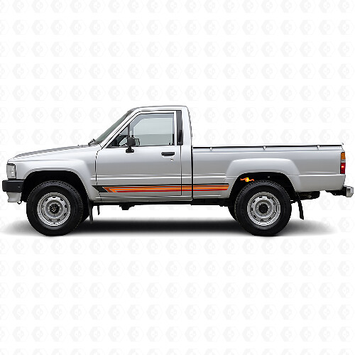 Strisce Dritte Vintage Adesivo Laterale in Vinile per Toyota Hilux 1983-1988_1
