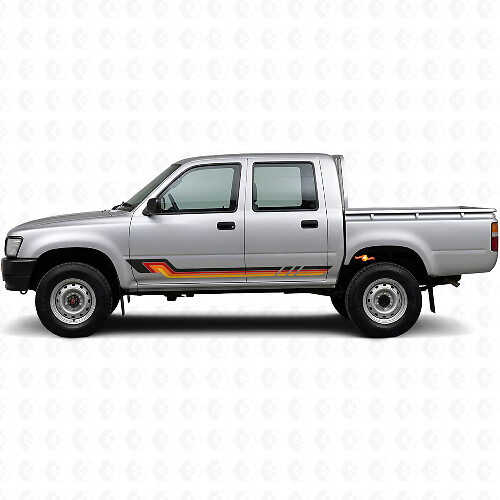 Adesivo in vinile con strisce laterali in stile vintage per Toyota Hilux 1988-1997
