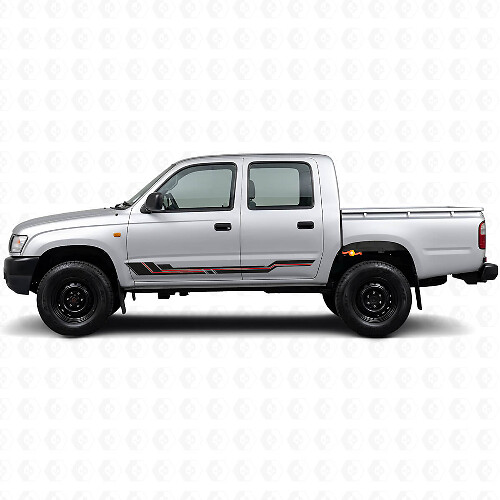 Adesivo in Vinile per Minigonne con Strisce Curvate per Toyota Hilux 1997-2004_1