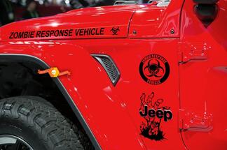 Jeep Rubicon Wrangler Zombie Outbreak Response Team Wrangler Decal kit n