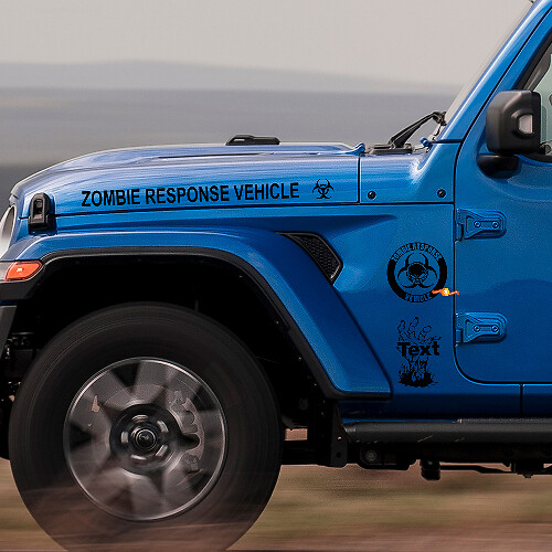 Kit di Adesivi in Vinile con Logo Squadra di Risposta all'Outbreak Zombie per Jeep Wrangler Rubicon