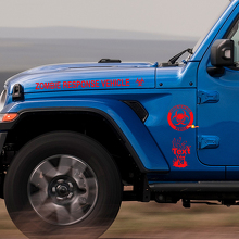 Kit di Adesivi in Vinile con Logo Squadra di Risposta all'Outbreak Zombie per Jeep Wrangler Rubicon_3