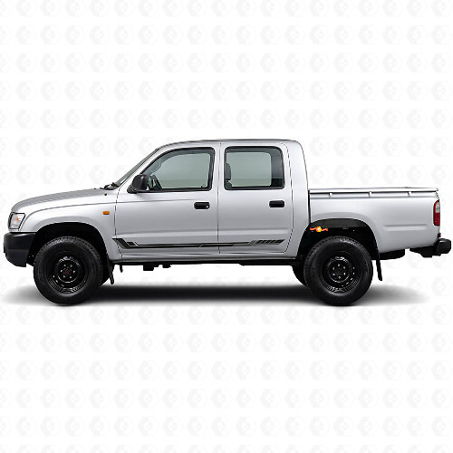 Adesivo in Vinile a Strisce Laterali Stile Racing per Toyota Hilux 1997-2004_1