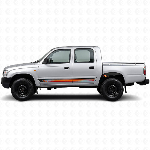 Adesivo Laterale in Vinile con Strisce Dritte Vintage per Toyota Hilux 1997-2004_1