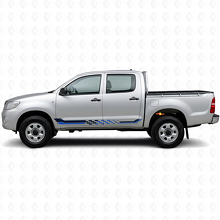 Adesivo in Vinile con Strisce Laterali a Scacchi per Toyota Hilux 2004-2015_2