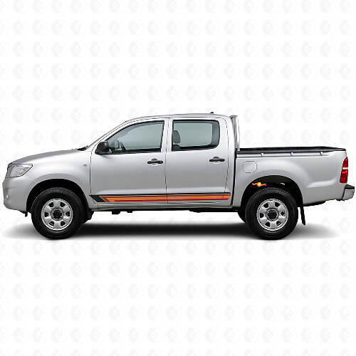 Strisce laterali dritto vintage in vinile per Toyota Hilux 2004-2015_1