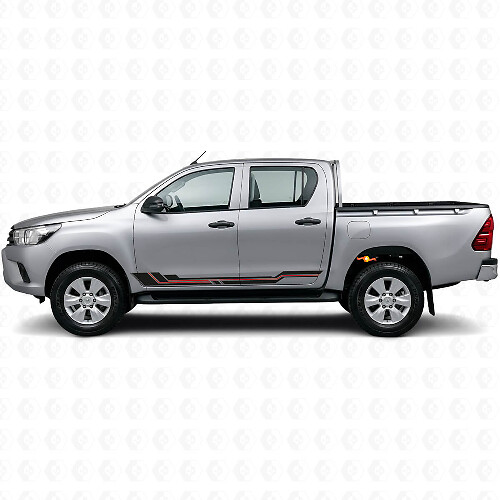 Adesivo in Vinile con Strisce Curve per Minigonne Toyota Hilux 2015+_1