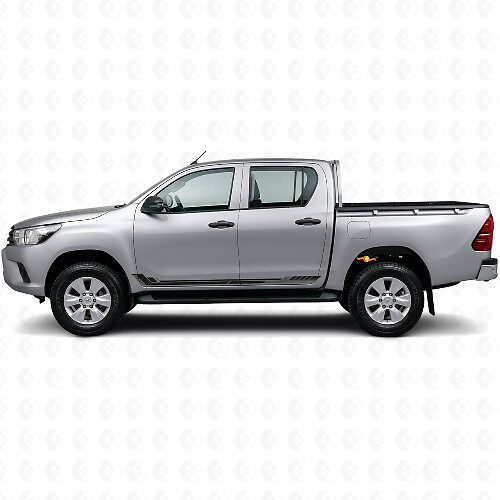 Adesivo Vinilato a Righe Laterali in Stile Racing per Toyota Hilux 2015+_1
