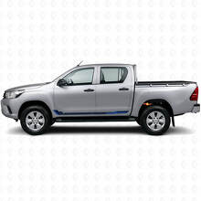 Adesivo Vinilato a Righe Laterali in Stile Racing per Toyota Hilux 2015+_2
