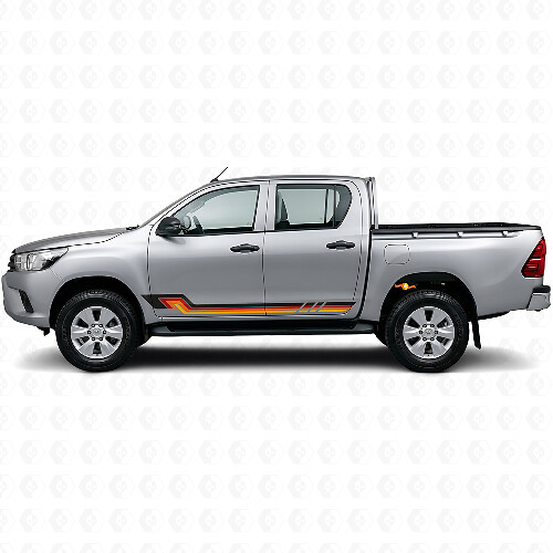 Adesivo in Vinile a Strisce Laterali Stile Vintage per Toyota Hilux 2015+_1