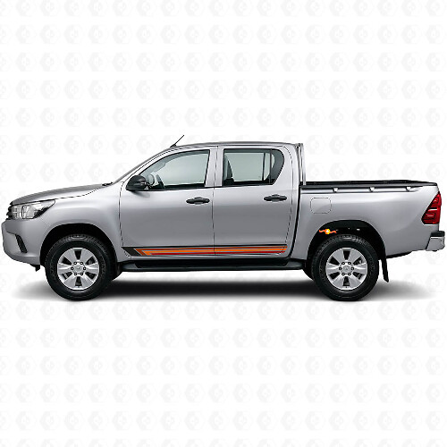 Strisce Laterali Vintage Dritte Adesivo in Vinile per Toyota Hilux 2015+