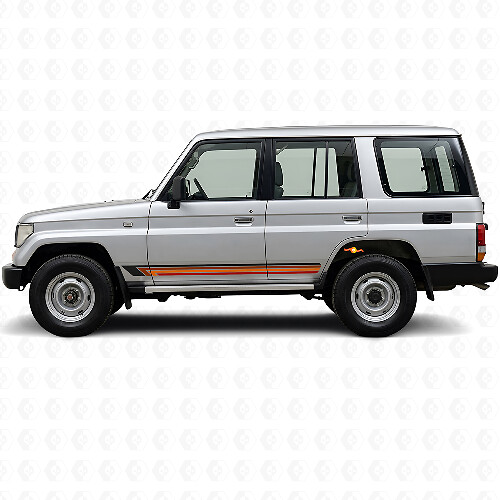 Adesivo in vinile laterale a strisce dritte vintage per Toyota Land Cruiser Prado 1990-1996_1
