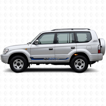 Adesivo in Vinile con Strisce Laterali a Scacchi per Toyota Land Cruiser Prado 1996-2002_2