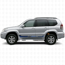Adesivo in Vinile con Strisce Laterali a Scacchi per Toyota Land Cruiser Prado 2002-2009_2