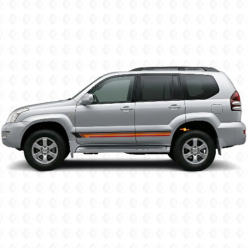 Strisce Verticali Vintage Adesivi Laterali in Vinile per Toyota Land Cruiser Prado 2002-2009