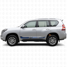 Adesivo in Vinile con Strisce Laterali a Scacchi per Toyota Land Cruiser Prado 2009-2023_2