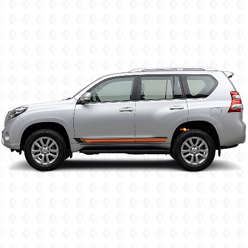 Adesivo laterale in vinile a strisce diritte vintage per Toyota Land Cruiser Prado 2009-2023_1
