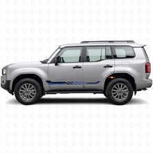 Adesivo in vinile con strisce laterali a scacchiera per Toyota Land Cruiser Prado 2023+_2