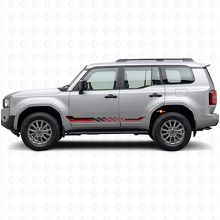 Adesivo in vinile con strisce laterali a scacchiera per Toyota Land Cruiser Prado 2023+_3