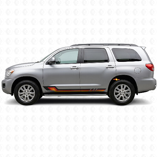 Adesivo in Vinile con Strisce Laterali Stile Vintage per Toyota Sequoia 2007-2022_1