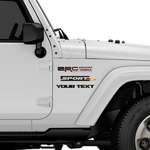 Adesivi in Vinile Zombie Resistance Corps per Jeep Wrangler Rubicon