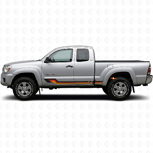 Adesivo in Vinile con Strisce Laterali Stile Vintage per Toyota Tacoma 2004-2015_1