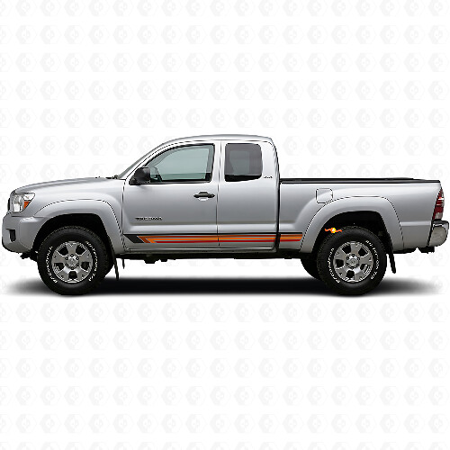 Adesivo laterale in vinile con strisce dritte vintage per Toyota Tacoma 2004-2015_1