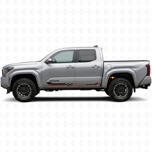 Adesivo in Vinile Strisce Laterali a Bandiera a Scacchi per Toyota Tacoma 2023+_3