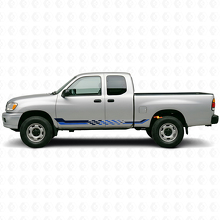 Adesivo in Vinile con Strisce Laterali a Bandiera a Scacchi per Toyota Tundra 1999-2006_2
