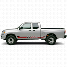Adesivo in Vinile con Strisce Laterali a Bandiera a Scacchi per Toyota Tundra 1999-2006_3